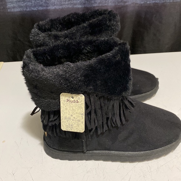 New Mudd black boots with fur size 8.5 - Picture 3 of 12